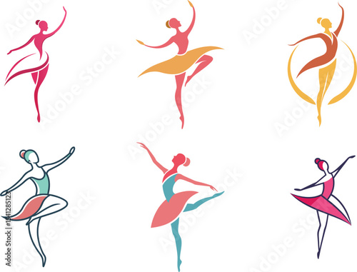 Elegant Ballerina Dance Logo Designs Perfect for Branding Identity and Artistic Projects