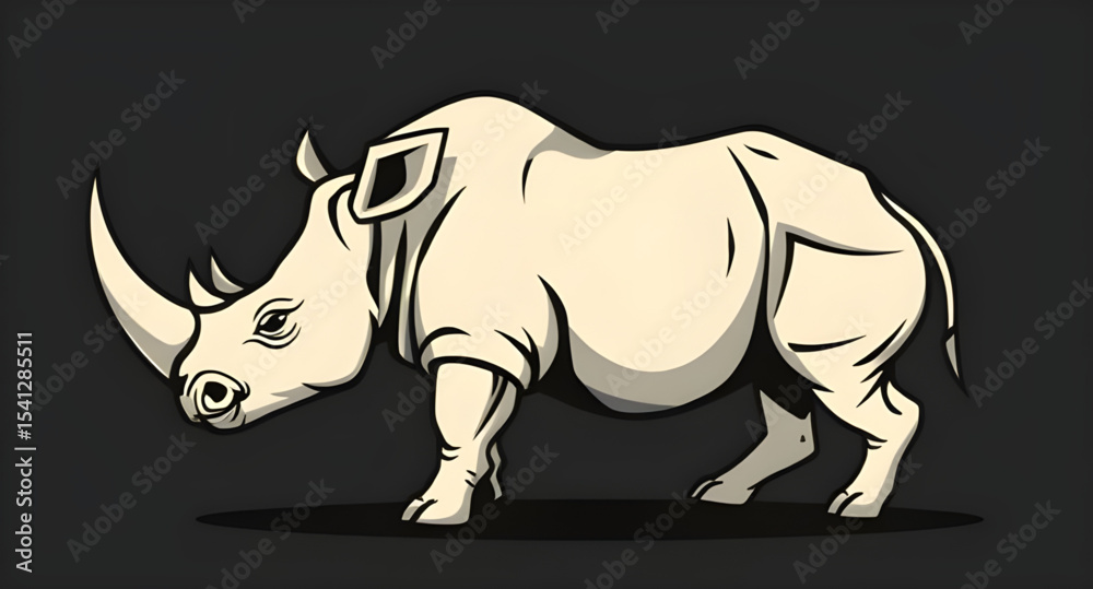 Obraz premium Rhino vector, Rhinoceros vector, Rhino illustration, Rhinoceros illustration, Rhino drawing, Rhino clipart, Rhino graphic, Rhino art, Rhino silhouette, Rhino icon, Rhino cartoon, Rhino design, Rhino a