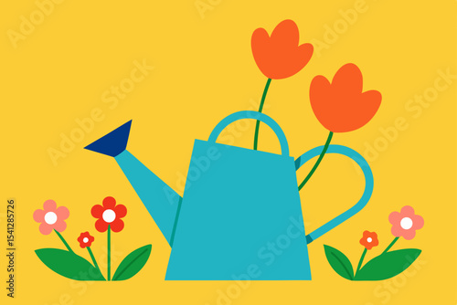 Vibrant Spring Gardening with Tulips and Flowers
