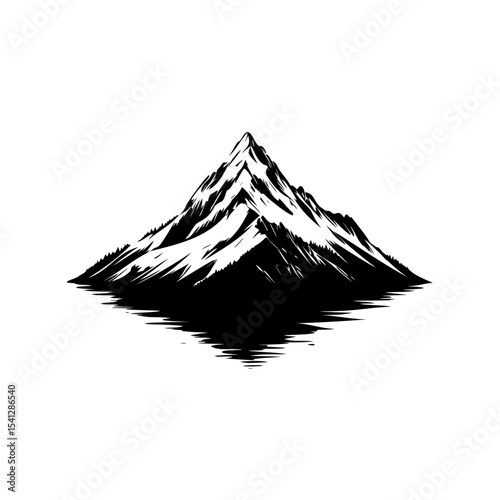 Mountain silhouette vector