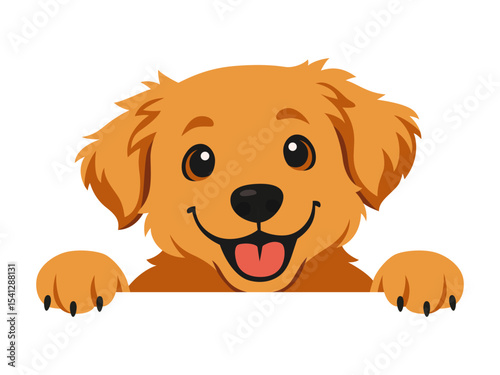 puppy dog holding blank banner transparent background illustration clipart