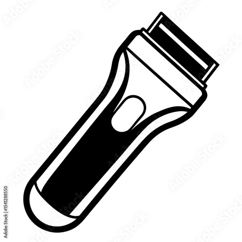Electric razor icon black and white illustration