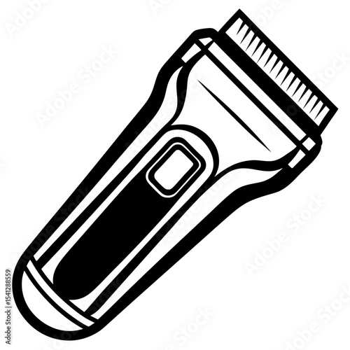 Electric razor illustration black and white