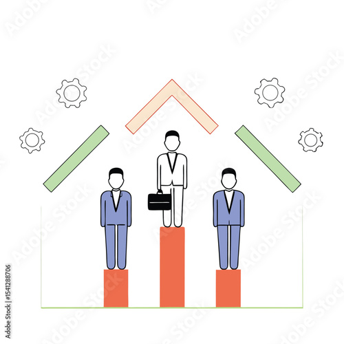 create-an-illustration-of-a-diverse-team-celebrati.eps