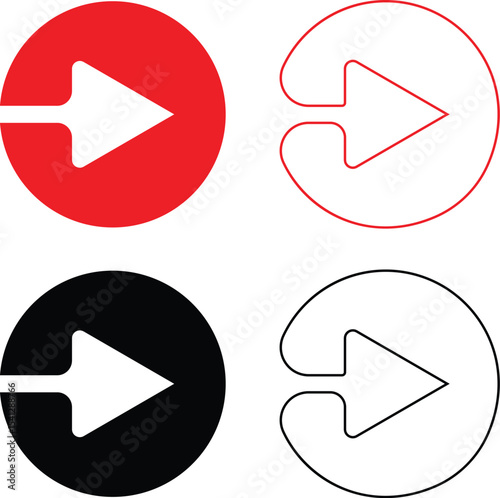 arrow icons set