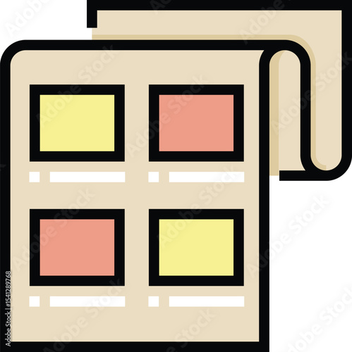 Storyboard design visual narrative for film animation or presentation