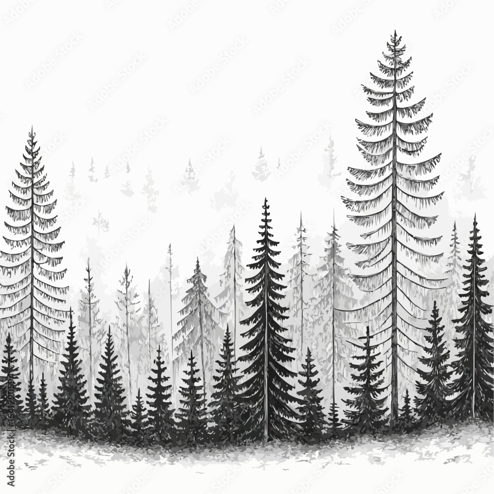 Obraz premium winter forest background