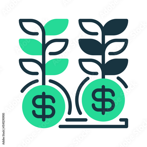Seed Funding Line Icon, Outline Symbol for Startup Investment, Venture Capital, Business Financing, Entrepreneurial Growth, and Business Expansion. Vector Sign Icon
