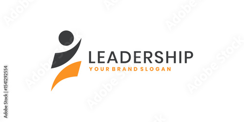 Leadership logo design, people logo concept icon