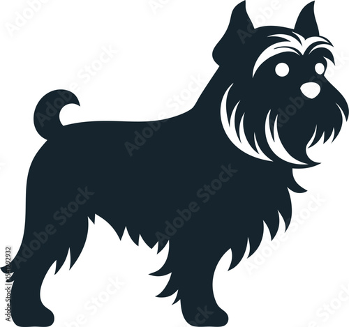 Brussels Griffon silhouette vector icon 