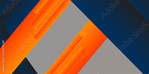 Abstract geometric dark blue and orange square theme overlap background modern art good simple nice