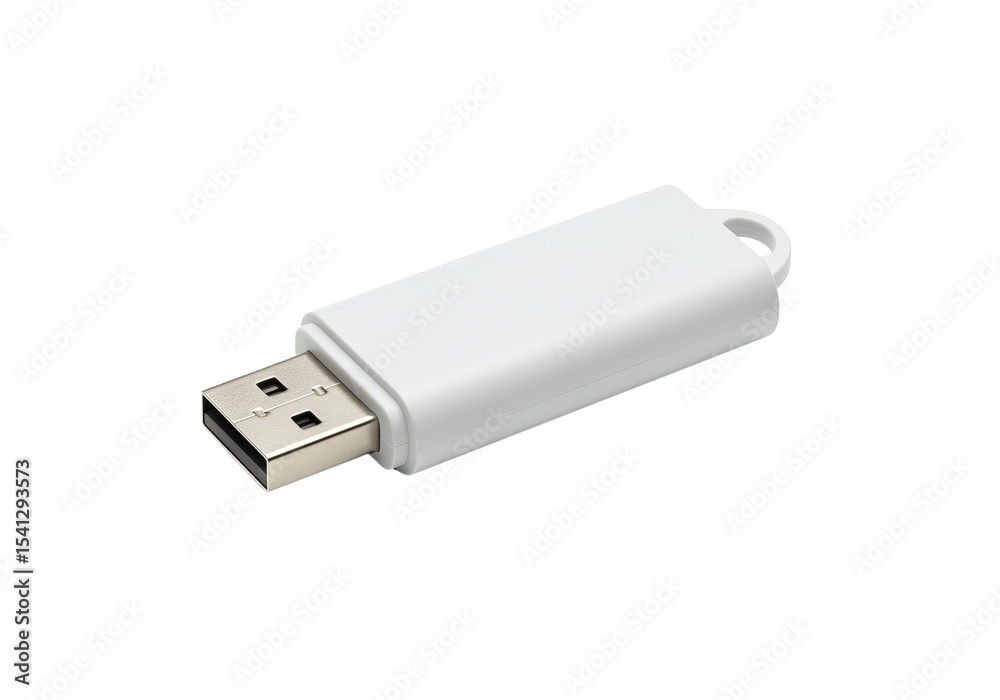 Close up of white usb flash drive isolated on PNG background showing connection port, usb, flash drive, memory stick, data storage, digital storage, technology, computer, device, white, clean, isolate Close up of white usb flash drive isolated on PNG background showing connection port, usb, flash drive, memory stick, data storage, digital storage, technology, computer, device, white, clean, isolate