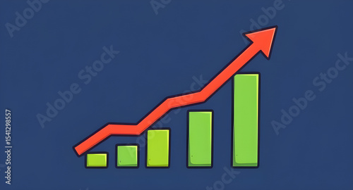 Business graph icon, Graph vector, Graph illustration, Business chart, Financial graph, Line chart, Bar graph, Growth chart, Data visualization, Analytics icon, Rising graph, Market analysis, Chart wi