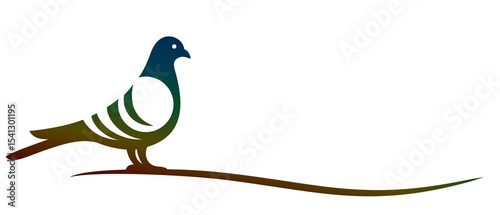 The symbol of a stylized urban pigeon.
