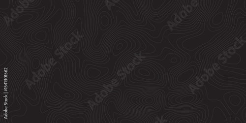 Topographic map background geographic line map Abstract vector illustration World Map Vintage Old-Style wave paper curved reliefs abstracts black background