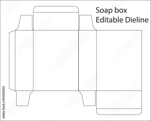 soap box editable dieline template, saop dieline, dieline template, dieline box , editable box