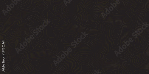 Topographic map background geographic line map Abstract vector illustration World Map Vintage Old-Style wave paper curved reliefs abstracts black background