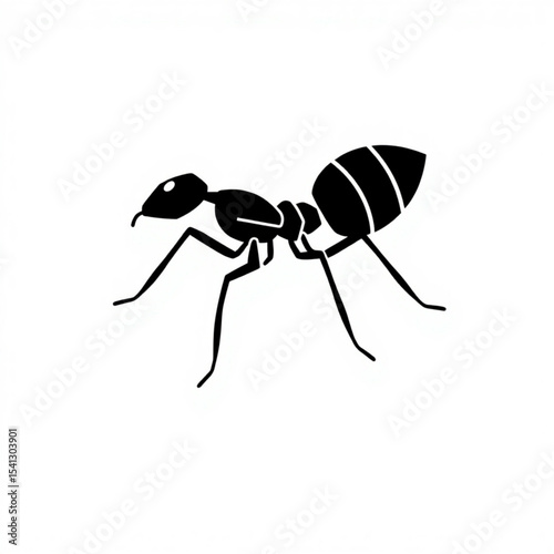 Black ant vector illustration pest control insect graphic design formicidae arthropod nature drawing clip art image