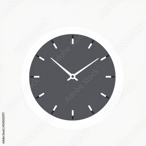 Analog clock face illustration showing time management and schedule with hour and minute hands ticking away