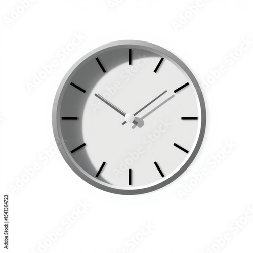 Modern minimalist wall clock time design vector illustration for home decor and office space concept art