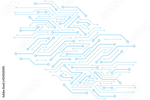 Abstract digital technology futuristic internet network speed connection white and blue background. Technology background with crossed lines and dots.