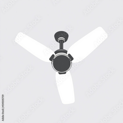 Ceiling fan with three blades for home interior cooling and ventilation modern fan design for comfort 100