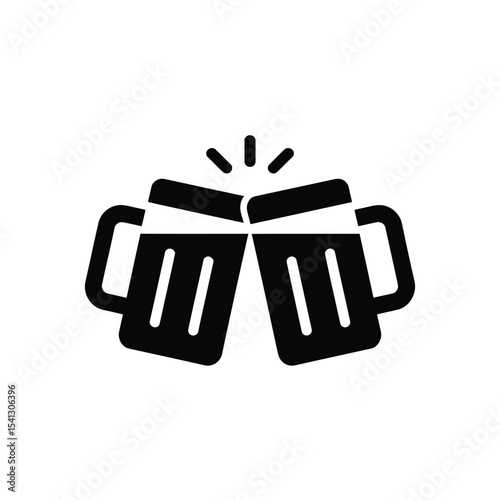 Cheers beer mugs toast celebration icon