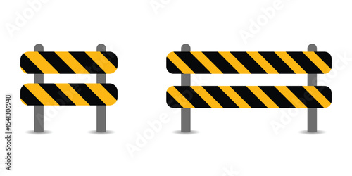 Road renovation icon. Road work barrier. Closed construction. vector illustration