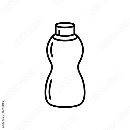 Line art illustration of a plastic bottle