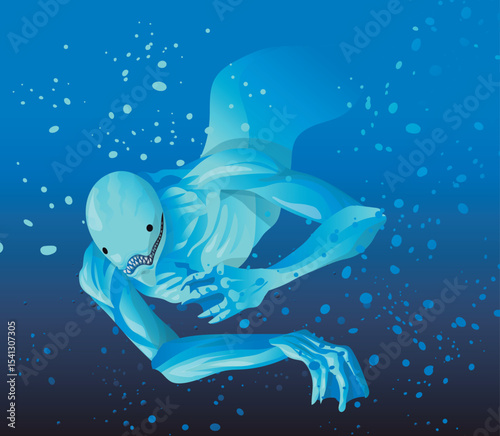 ningen underwater folklore strange creature