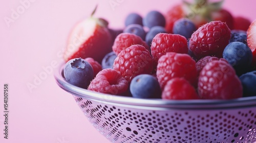 Fresh Berries in Colander