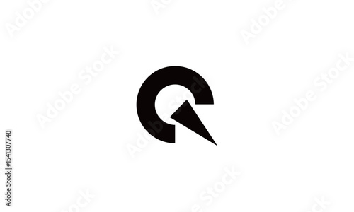 Q Arrow Letter Logo - Speed and Progress Icon Concept