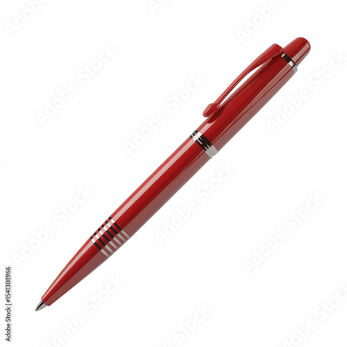 Elegant Red Pen Stationery Design Product Mockup