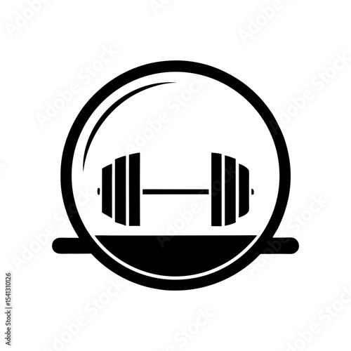 Gym mirror logo icon illustration for fitness room reflection and training branding