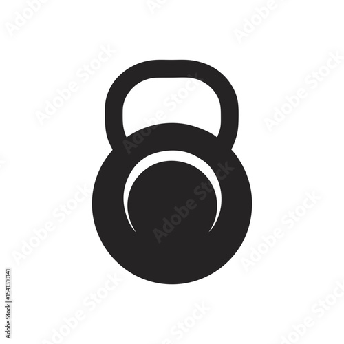 Kettlebell swing logo icon illustration for dynamic motion workout and fitness brand