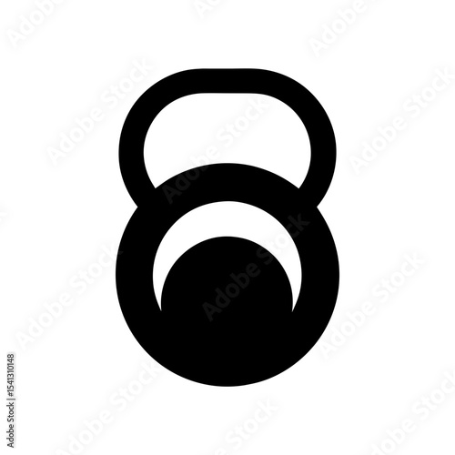 Kettlebell logo icon illustration for strength training gym class and fitness design