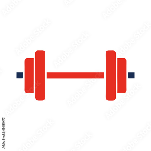 Powerlifting bar logo icon illustration for heavy gym workout and strength training
