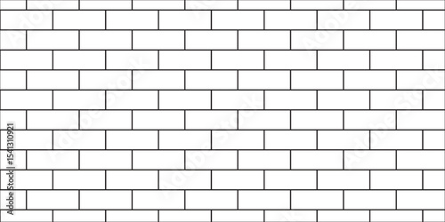 Abstract bathroom wall and floor brick wall texture background. white brick vector illustration texture of the wall with masonry Bricks laid in rows background.	
