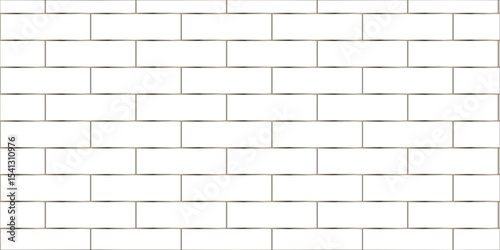 Abstract bathroom wall and floor brick wall texture background. white brick vector illustration texture of the wall with masonry Bricks laid in rows background.	

