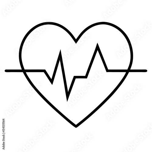 Heart rate monitor icon heartbeat graphic