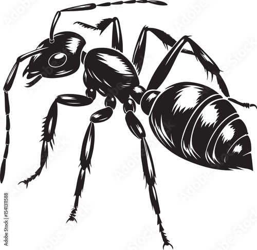 Ant icon in flat style