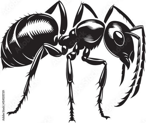 Ant minimal black vector design