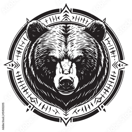 black bear vector on white background