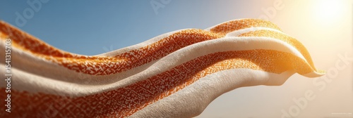 Day Of Murcia Holiday Breton Flag with Celtic Ermine Pattern in Warm Golden Hour Light - Autumn Harvest and Black Friday Commercial Celebration Aesthetic