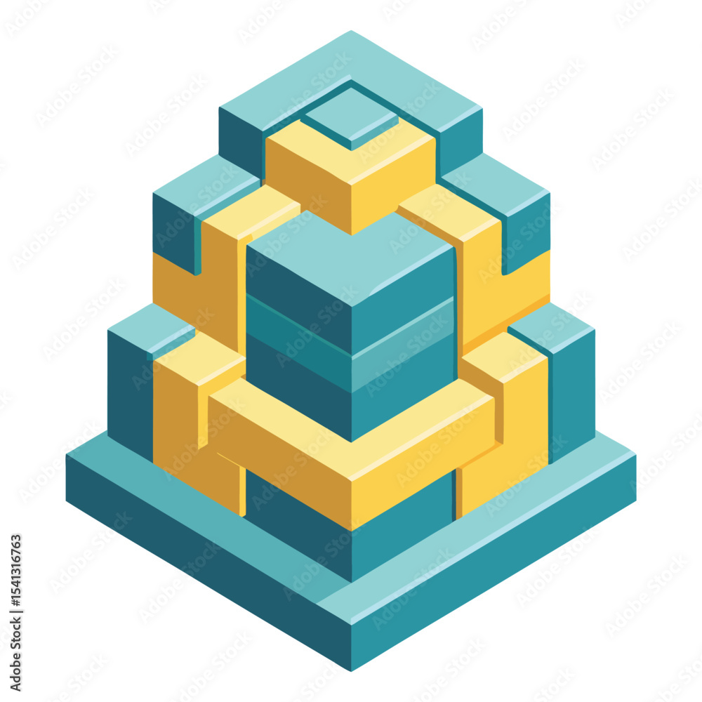 Fototapeta premium Isometric blocks
