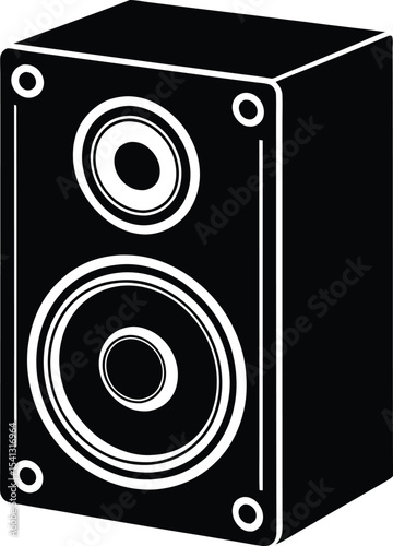 Modern Speaker Silhouette with Circular Driver Elements