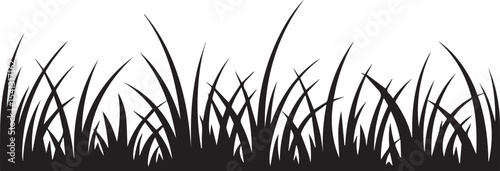 Simple grass silhouette border design