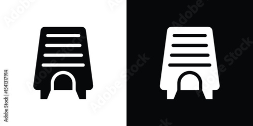 Air purifier icon in flat black solid vector set