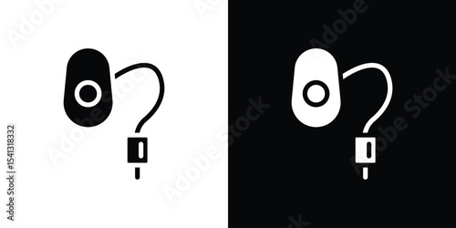 Anesthesia icon in flat black solid vector set