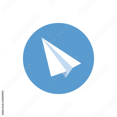 Send message icon. Paper plane symbol. Vector illustration isolated. EPS 10 . 